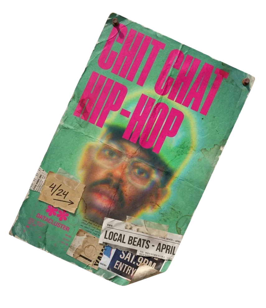 Wist’s original hip-hop poster artwork.